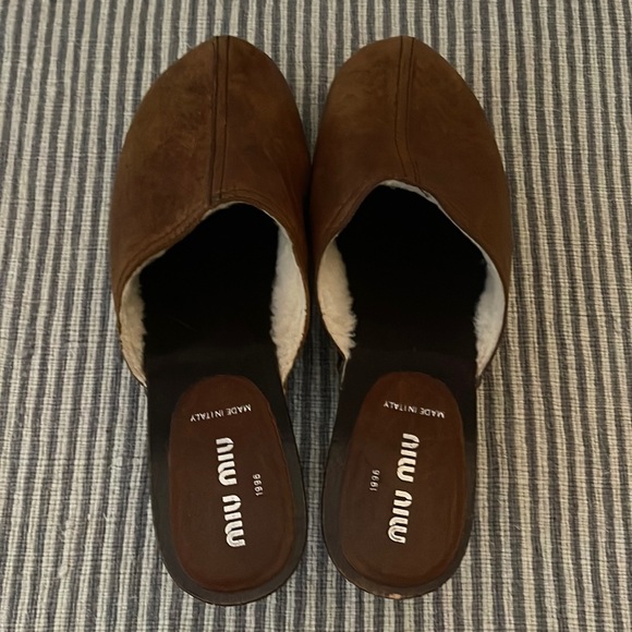 miu miu Sherpa-lined clogs - Picture 1 of 7